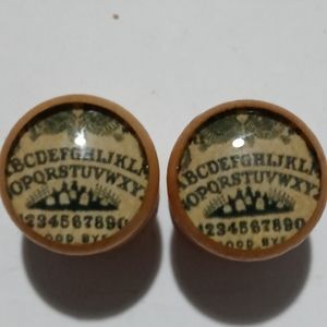 Ouija board Plugs Gauges 00 Halloween Wood Acrylic